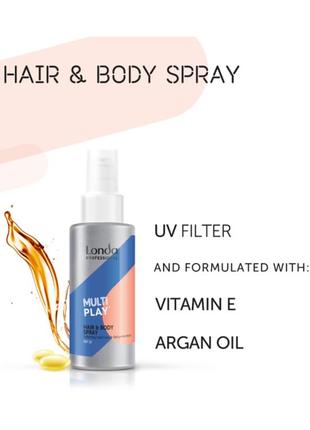 Масло аргановое для волос и тела с уф фильтрами londa multiplay hair&body spray 100 мл