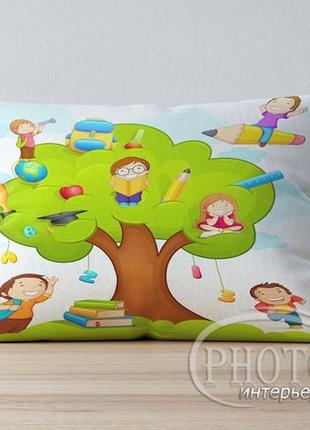 Детская подушка с фото "дерево знаний"
