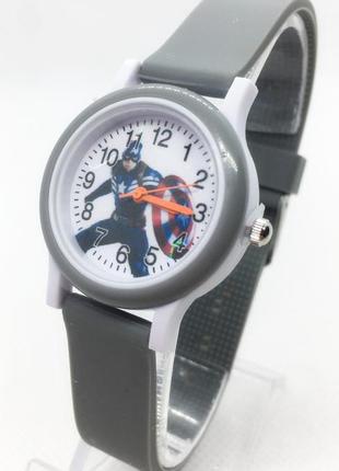 Дитячі наручні годинники капітан америка сірі (код: ibw646s)