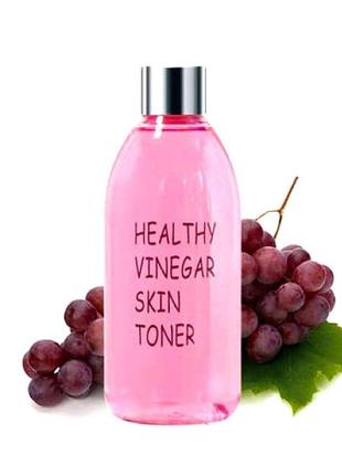 Тонер с экстрактом красного вина realskin healthy vinegar skin toner grape