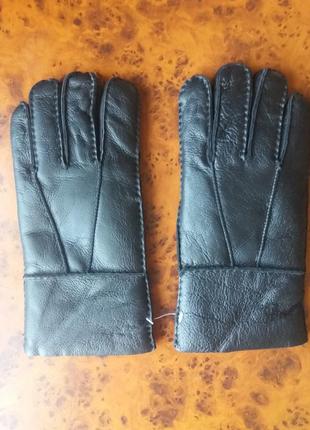 Зимние кожаные перчатки размера l