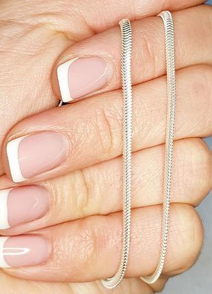 Серебряная цепочка "снейк плоская" 42 5,05 г