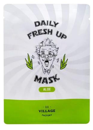 Тканевая маска с экстрактом алоэ вера успокаивающая village 11 factory daily fresh up mask 20 мл