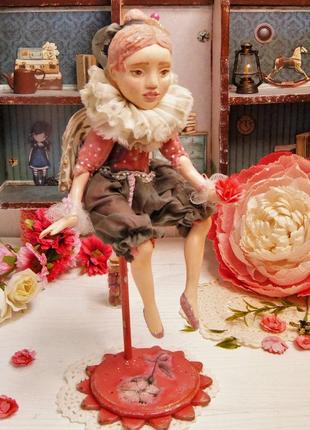 Авторская кукла тедди-долл "бархатная бабочка", интерьерная кукла3 фото