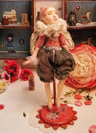 Авторская кукла тедди-долл "бархатная бабочка", интерьерная кукла