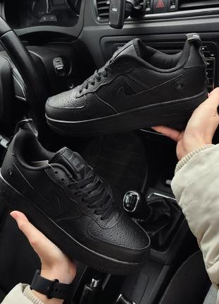 Чоловічі кросівки чорні nike air force 1 '07 lv8 utility black чорні8 фото