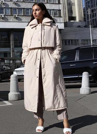 Розпродаж🥰❤️ утеплені trench coats пуховики зі зйомним жилетом до -20