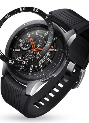 Захисний безель для samsung gear s3 / galaxy watch 46 mm. чорний1 фото