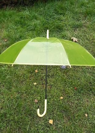 Прозрачный зонтик трость4 фото