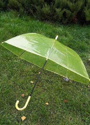 Прозрачный зонтик трость3 фото