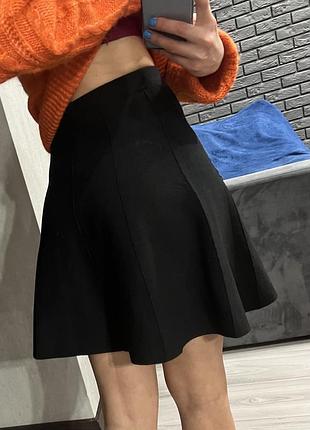 Красива юбка zara/кльошна/восьмиклинка/юбочка/висока посадка/плотна