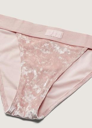 Трусики victoria's secret pink оригінал, бархатні оксамитові бікіні вікторія сікрет