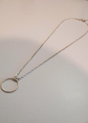 Підвіска кільце на ланцюжку, медичний сплав