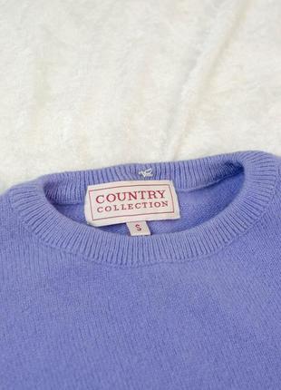 Country collection woolmark шерстяной лиловый, сиреневый, нежный свитер с круглым вырезом, кофта9 фото
