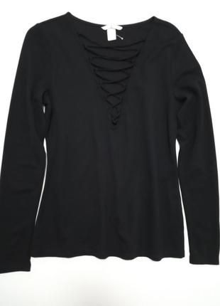 Блузка/футболка/чорна кофточка h&m, розмl1 фото