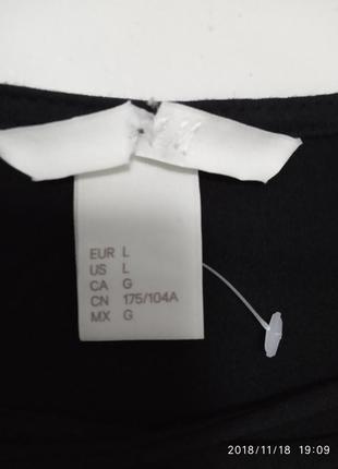 Блузка/футболка/кофточка чорна h&m, розмl3 фото