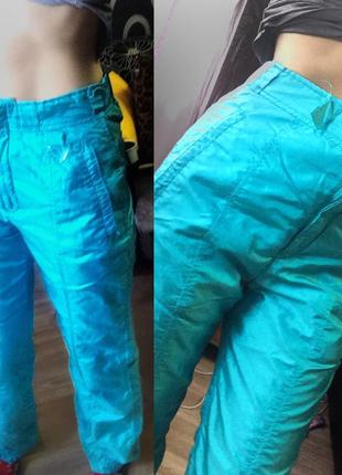 Лыжные штаны для активного спортивного отдыха красивого бирюзового цвета1 фото