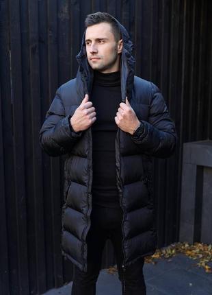 Крута подовжена куртка пуховик чоловіча тепла зима екопух3 фото