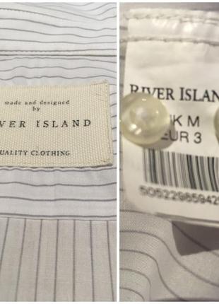 Біла сорочка в сіру смужку river island розмір м5 фото