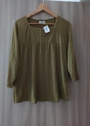 Блуза жіноча оливкового кольору.1 фото