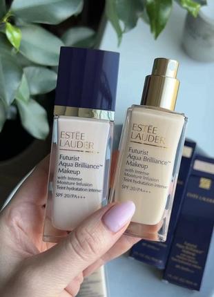 Зволожуючий тональний крем estee lauder futurist aqua brilliance makeup spf 20 (1w1) 30ml1 фото