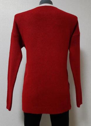 Красивый,яркий,качественный,теплый,30%вареная шерсть,свитер,свитшот,с удлиненной спинкой3 фото