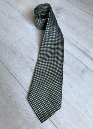 Ідеальна шовкова краватка синьо-жовта