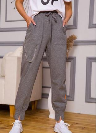 Стильні з цепкою джогери бавовна новинка 2 кольори поспіши мало! s m l xl 44 46 48 xs2 фото