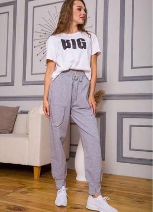 Стильні з цепкою джогери бавовна новинка 2 кольори поспіши мало! s m l xl 44 46 48 xs3 фото