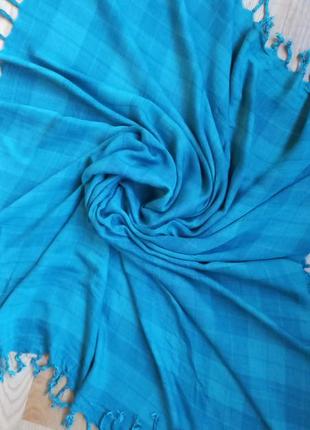 В наявності warehouse арафатка в клетку шарф / платок бирюзовый  / палантин / индия