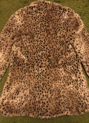 Шуба леопардовая, искусственный мех3 фото