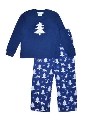 Пижама детская новогодняя с зимним принтом