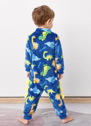 Кигуруми динозавр детский костюм catt 100 синий3 фото