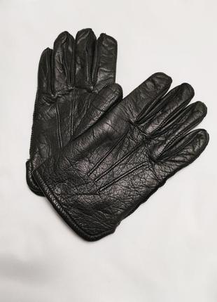 Мужские утепленные  перчатки кожа  размер 10 /7070/