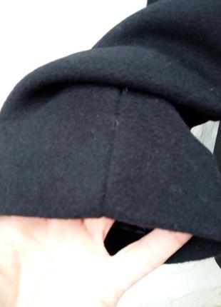 Стильное теплое чёрное шерстяное кашемир пальто windsmoor.6 фото