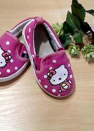 Мокасины / слипоны "hello kitty", 14,5 см