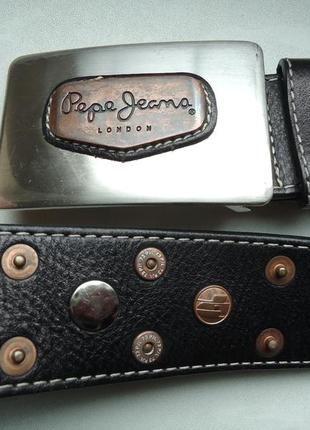 Ремень пояс pepe jeans london genuine italian leather кожаный1 фото