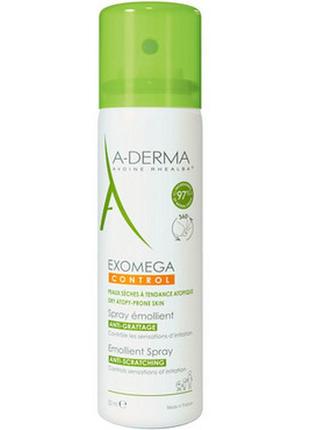 Пом'якшувальний спрей для сухої й атопічної шкіри a-derma exomega control emollient spray 50 мл