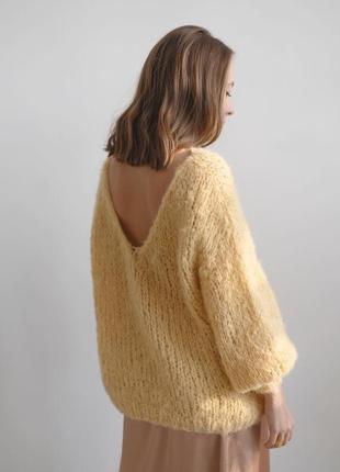 Вязаный свитер оверсайз из шерсти альпака9 фото