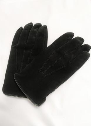 Мужские утепленные перчатки  замш  11-12 размер /5956/