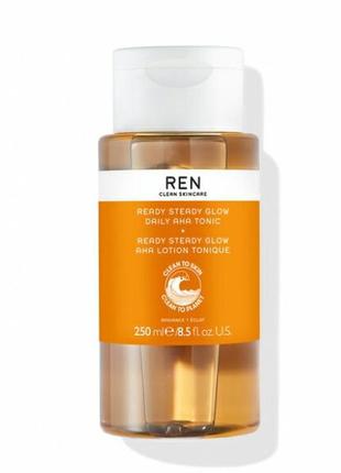 Тонік відлущуючий для обличчя з ана ren clean skincare ready steady glow daily aha 250 мл