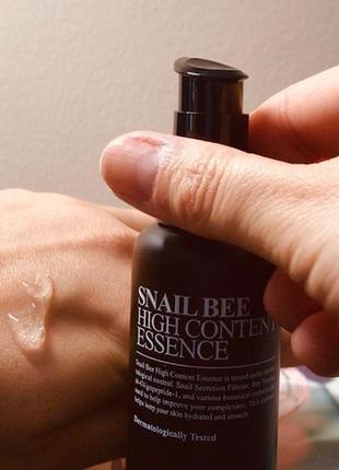 Есенція з високим вмістом муцину равлика і бджолиною отрутою benton snail bee high content essence 60 мл8 фото