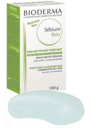 Очисне мило bioderma sebium pain soap purifying cleansing bar 100 г