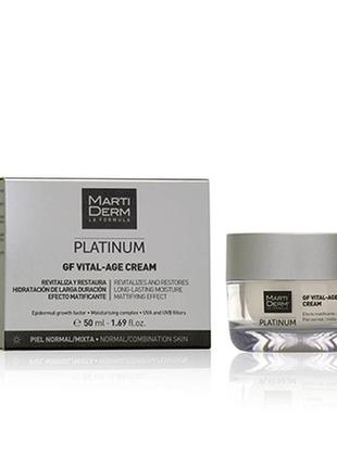 Крем для нормальної й комбінованої шкіри обличчя martiderm platinum gf vital age cream 50 мл