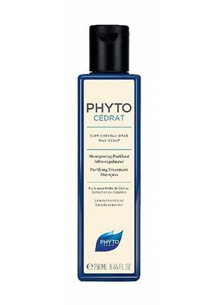 Шампунь себорегулюючий для жирного волосся phyto cedrat sebo-regulating shampoo 250 мл