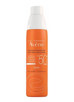 Сонцезахисний спрей avene eau thermale sun very high protection spray spf50 200 мл