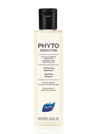 Відновлювальний шампунь для волосся phyto phytokeratine repairing shampoo 250 мл1 фото