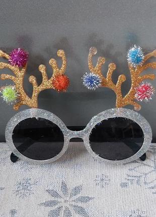 Новогодние,карнавальные очки олени