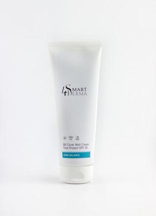 Крем матуючий вв spf 30 smart4derma acne balance 50 мл1 фото