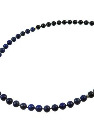 Эксклюзивное ожерелье "этнический стиль" лазурит + агат, изысканное ожерелье из натурального камня